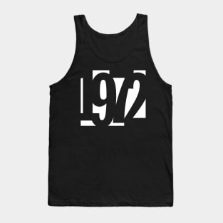 1972 Funky Overlapping Reverse Numbers for Dark Backgrounds Tank Top